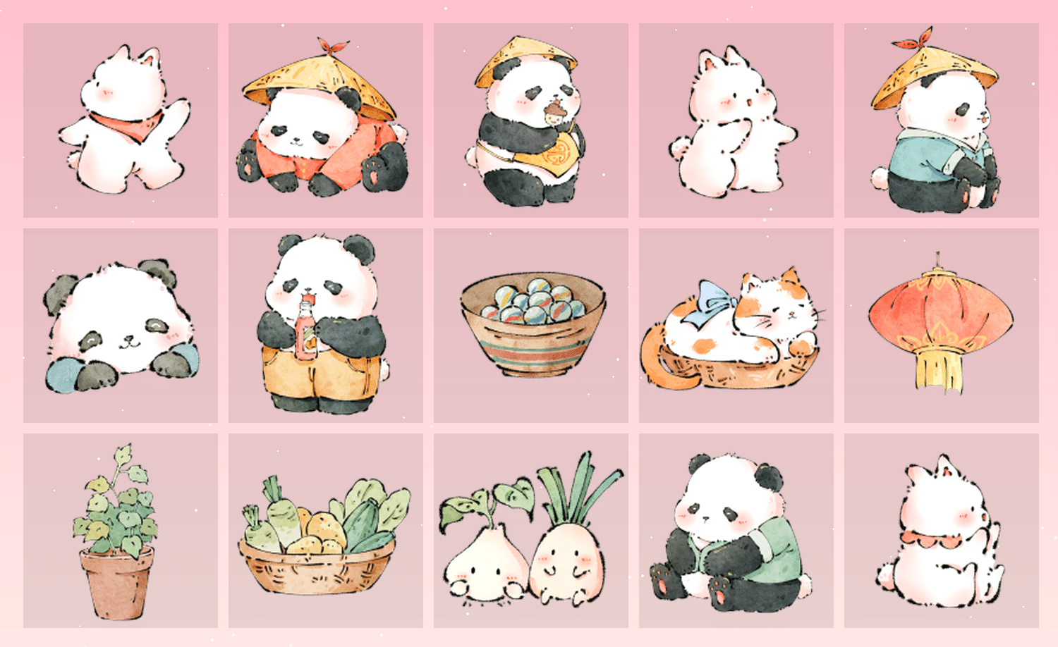 小熊猫悠闲午后 表情包预览